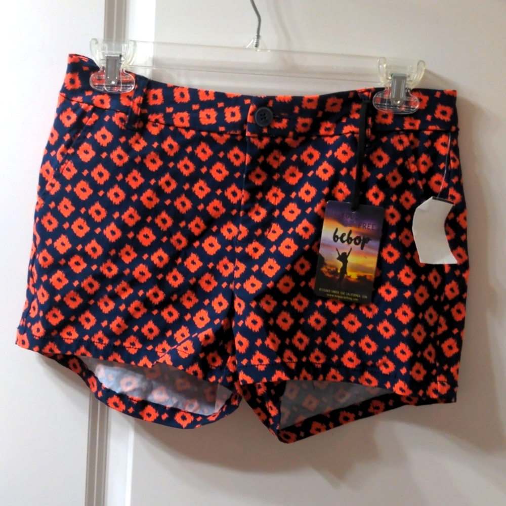 Bebop Junior's Size 5 Navy & Coral Boat Shorts